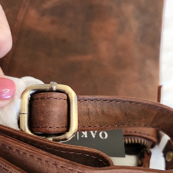 Oak Leather Brown Crossbody Bag NWT - Picture 11 of 16